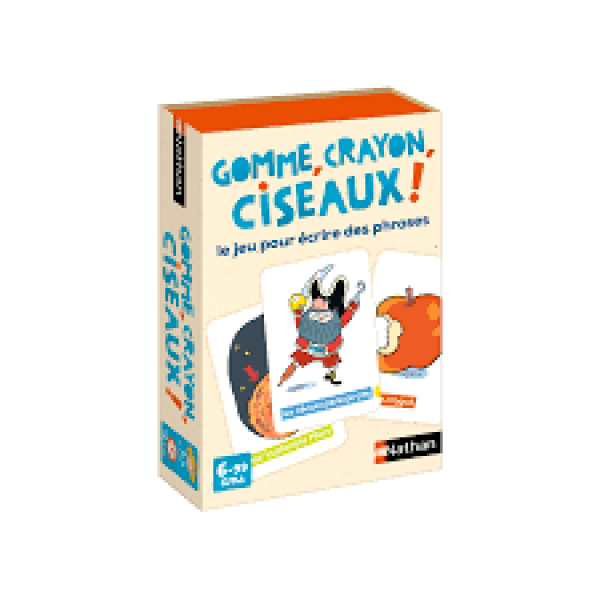 Gomme, crayon, ciseaux!