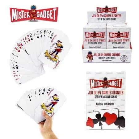 Boîte du jeu Jeu de 54 cartes géantes