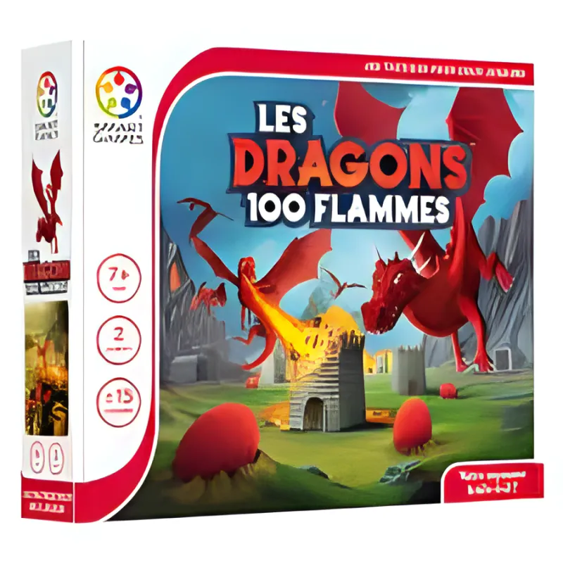 Boîte du jeu Les dragons 100 flammes