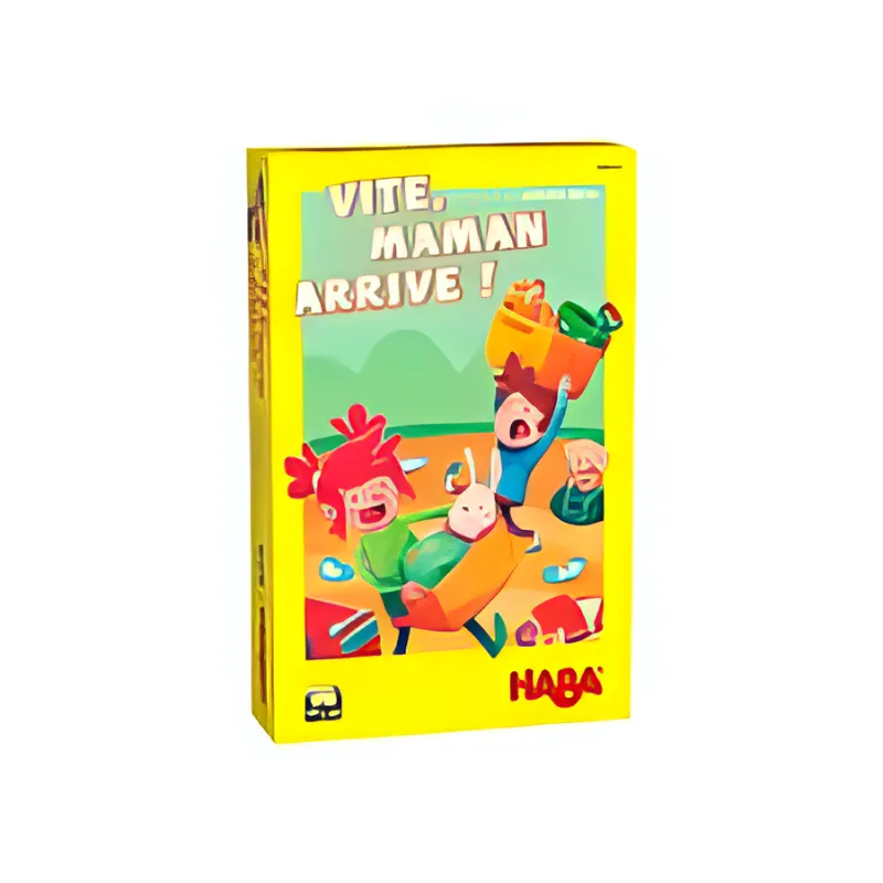 Boîte du jeu Vite, Maman arrive!