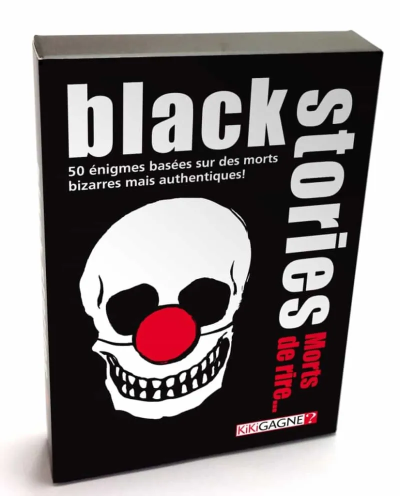 Boîte du jeu Black stories-Morts de rire