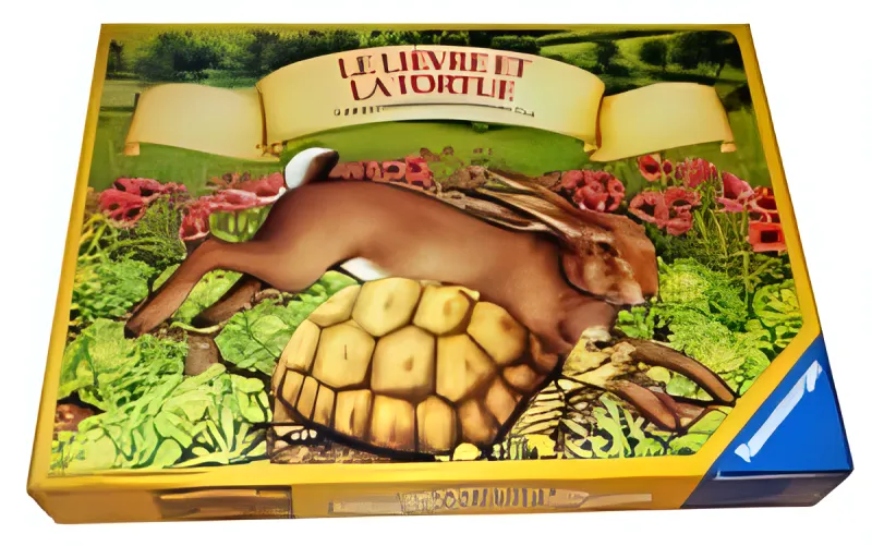 Boîte du jeu Le lièvre et la tortue