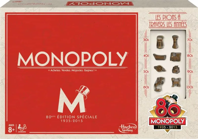 Boîte du jeu Monopoly 80 ans édition spéciale