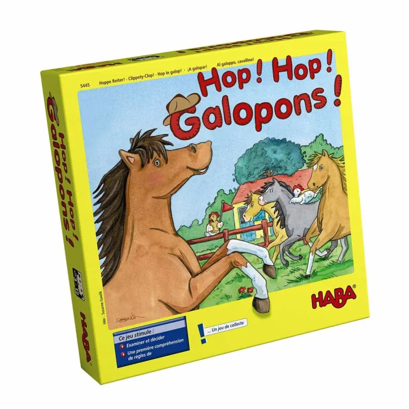 Boîte du jeu Hop! Hop! Galopons