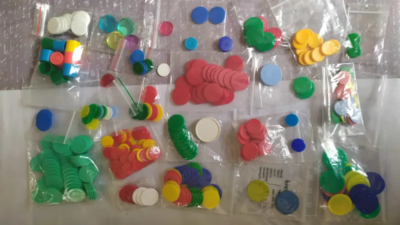 Jetons ronds en plastique