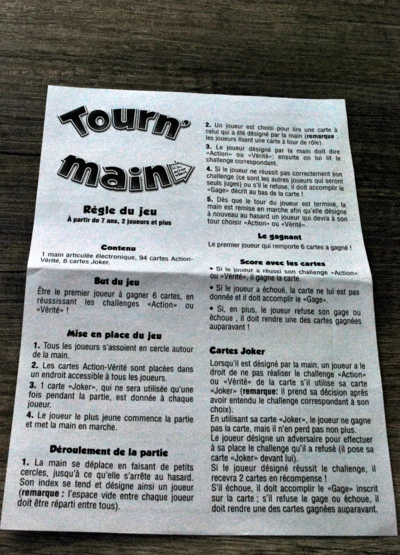 Tourn' main
