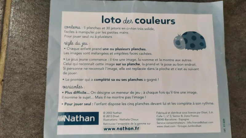 Loto des couleurs